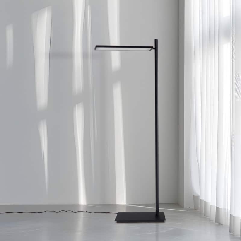 Brightech Linden LED Classic Matte Black Modern Industrial Arc Dimmable Super Bright Floor Lamp with 360º Adjustable Head