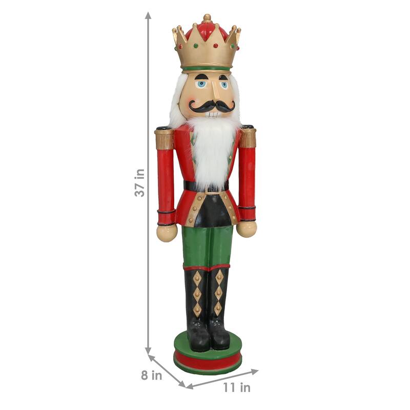 Matthias the Nutcracker Prince - 37-Inch Christmas Decor - Polyresin