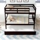preview thumbnail 4 of 7, Tiwn Size Sturdy Pinewood Safety Design Bunk Bed with Twin Trundle