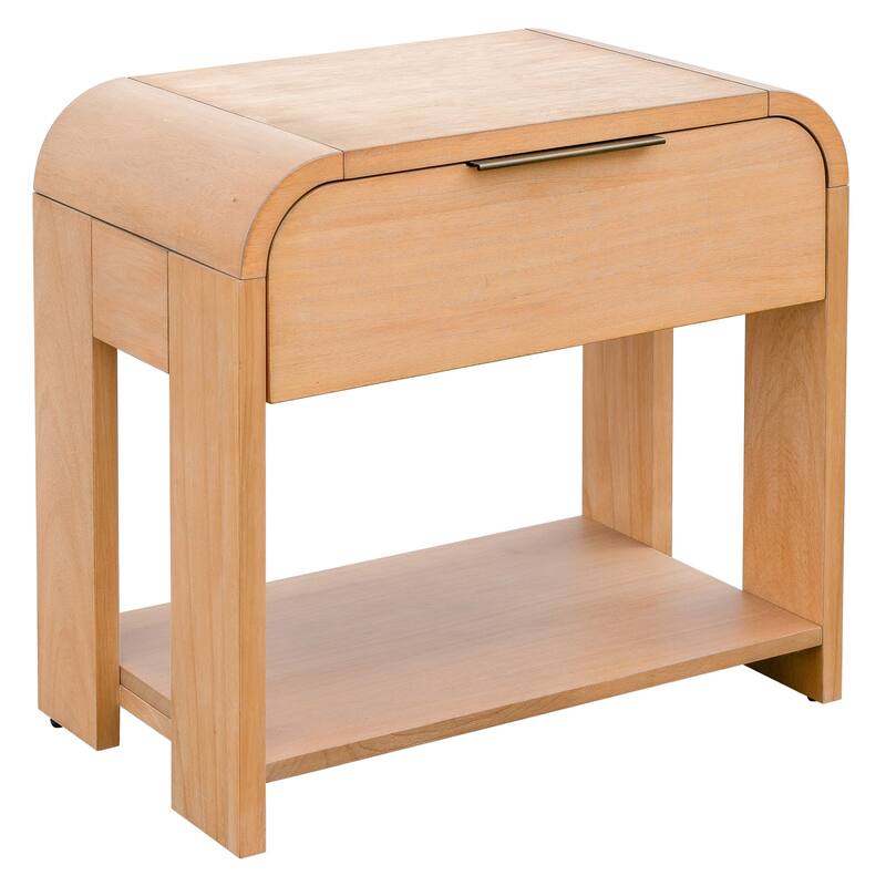INK+IVY Jameson Modern One Drawer Waterfall Nightstand