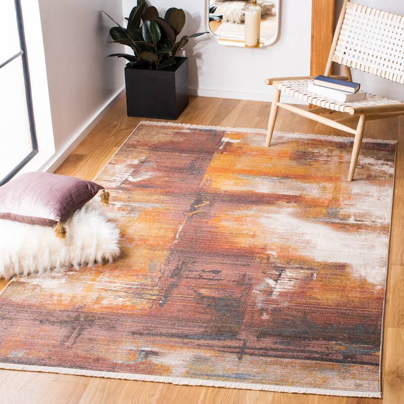 SAFAVIEH Vintage Persian Ayten Modern Abstract Rug - 4' x 6' - Rust/Gold