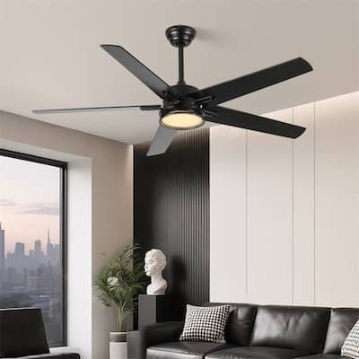 52in Modern Ceiling Fan with Remote and Lights