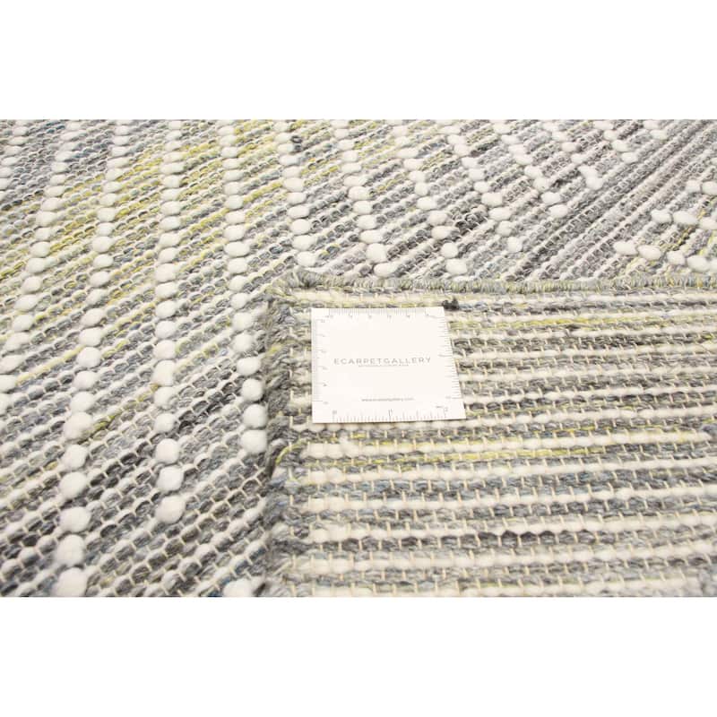 ECARPETGALLERY Braid weave Sienna Grey Wool Rug - 5'3 x 7'3