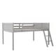 preview thumbnail 10 of 16, Full Size Wood Low Loft Bed with Ladder
