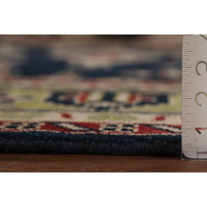 Dark Navy Blue Heriz Serapi Oriental Large Rug Handmade Wool Carpet - 9'8"x 13'10"