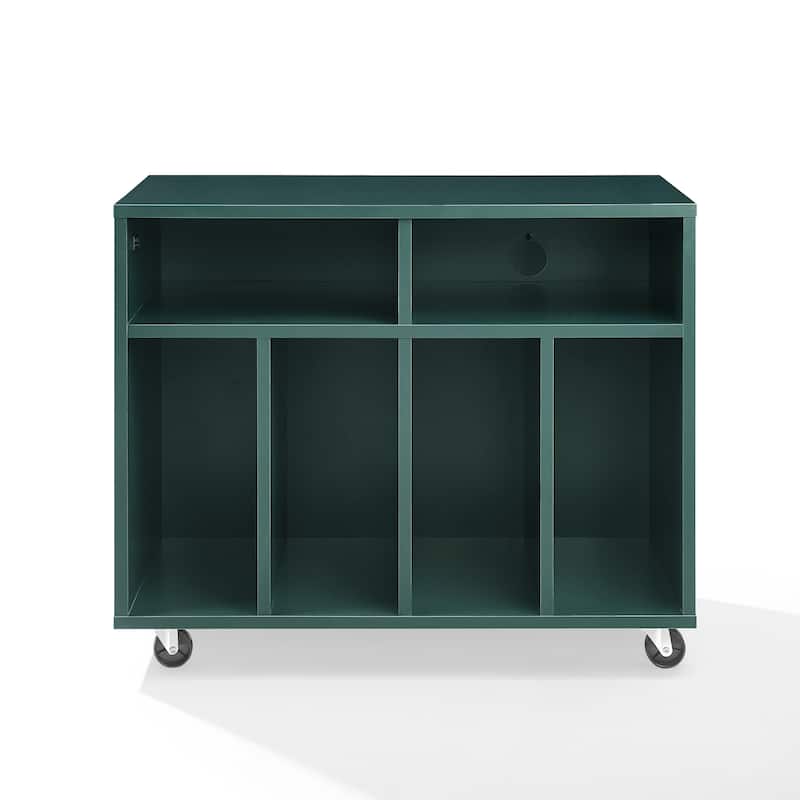 Crosley Carlo Rolling Record Storage Console