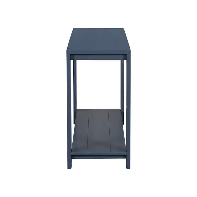 Distinctive Features of a Minimalist Console Table with Bottom Shelf and Four Legs