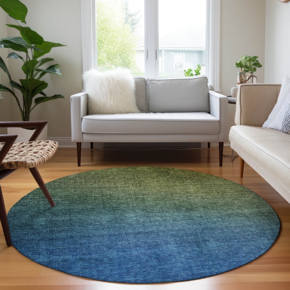 Machine Washable Indoor/ Outdoor Chantille Modern Ombre Rug