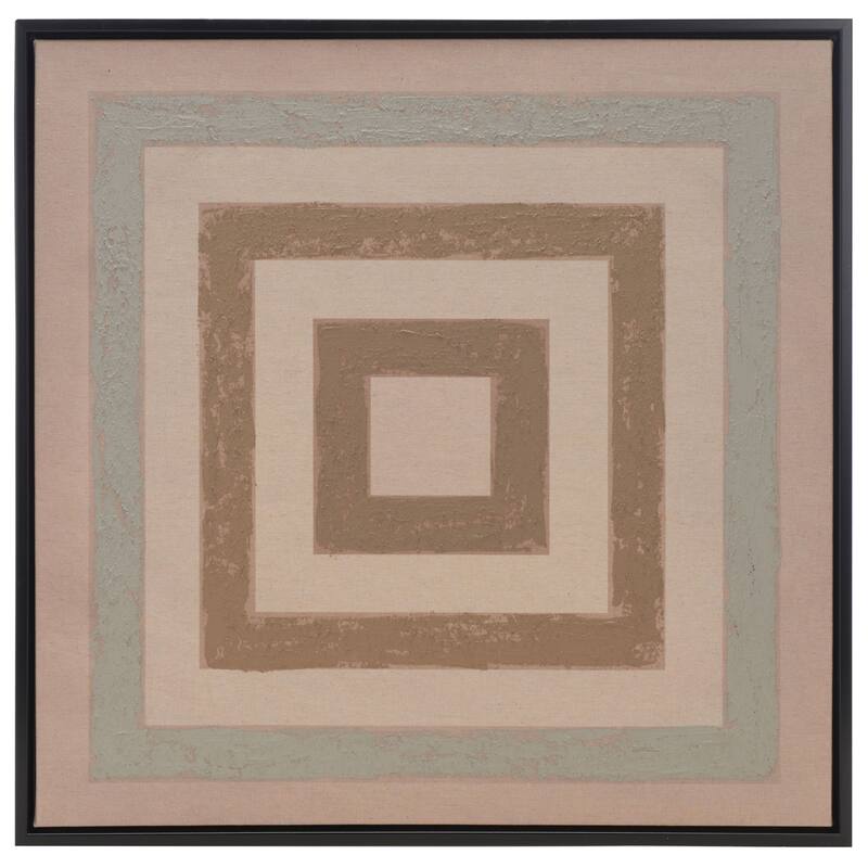SAFAVIEH Gaurangi Stonebridge Hand Painting, 24 x 24, Framed Wall Art - Stone/Taupe