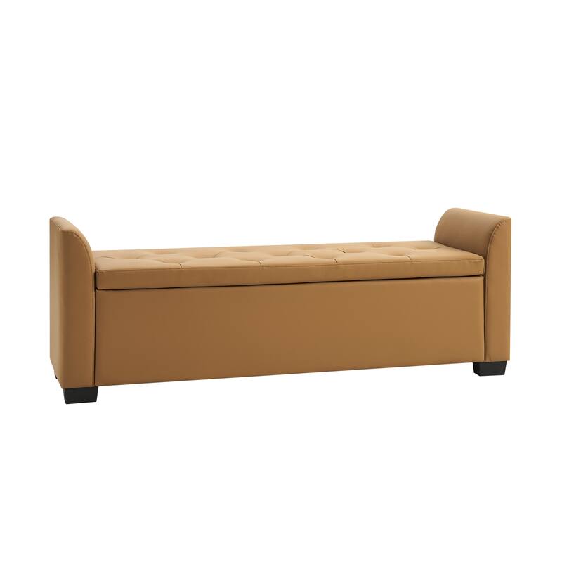 Laura Traditional 57.75"Wide Tufted Storage Bench by HULALA HOME