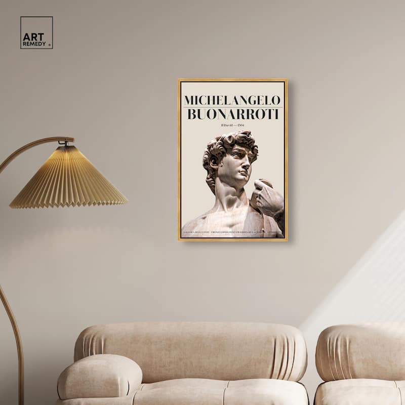 Gaze of Michelangelo's David Canvas by Art Remedy