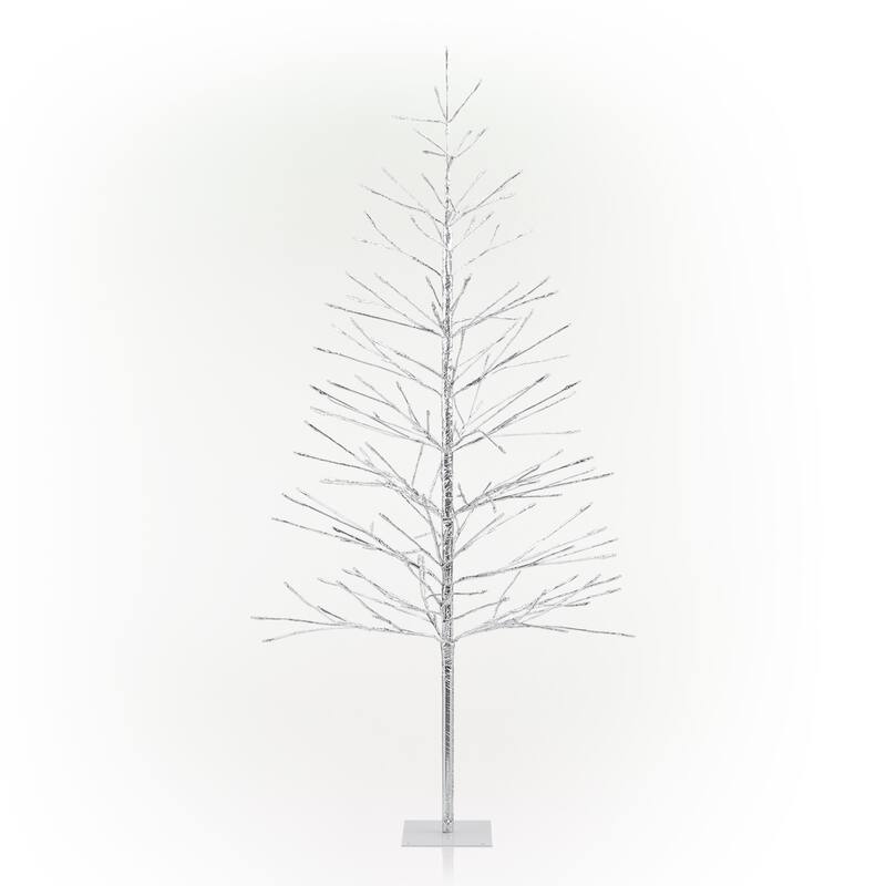 Alpine Corporation 60"H Indoor/Outdoor Artificial Christmas Tree with LED Lights