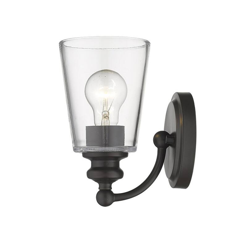 Modern Clear Glass Shade Wall Sconce with Swing Arm for Home Lighting