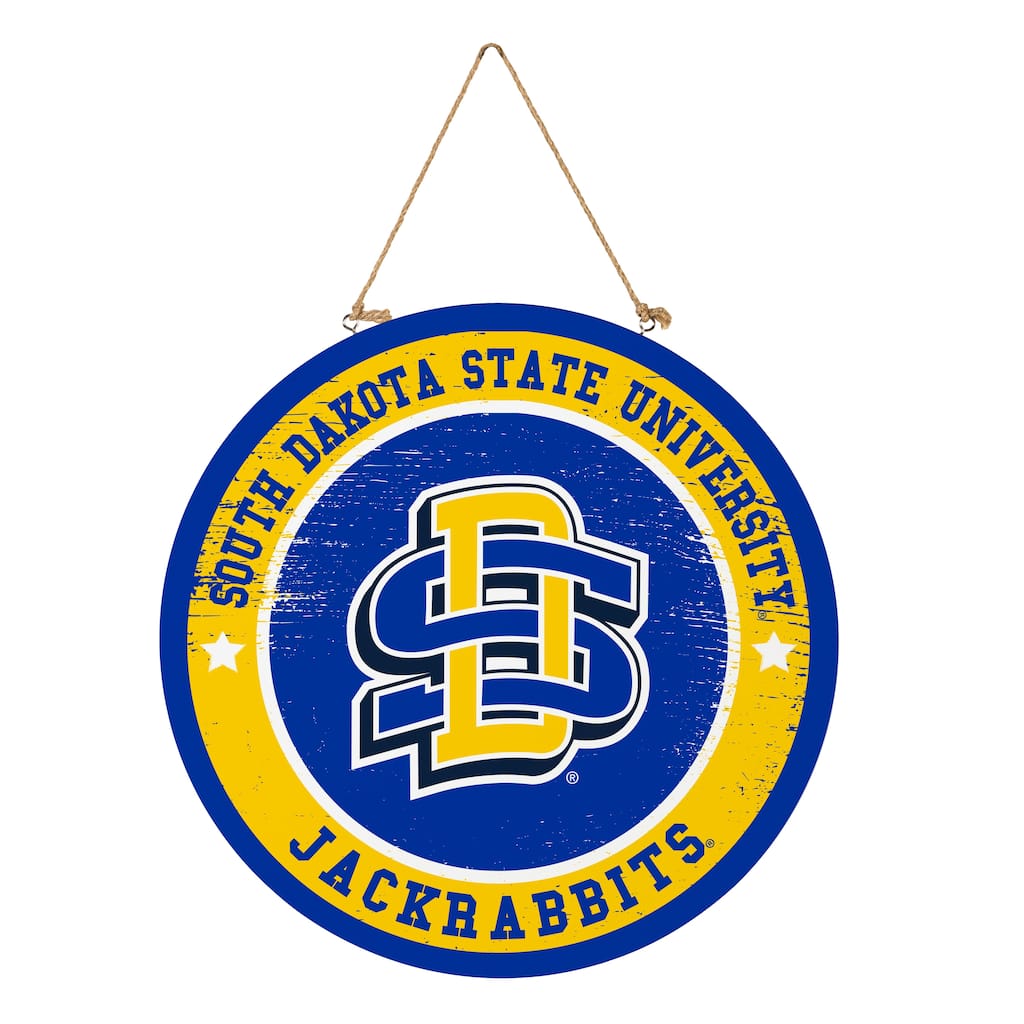 South Dakota State University Wooden Door Decor Wall Sign - Multi-Color