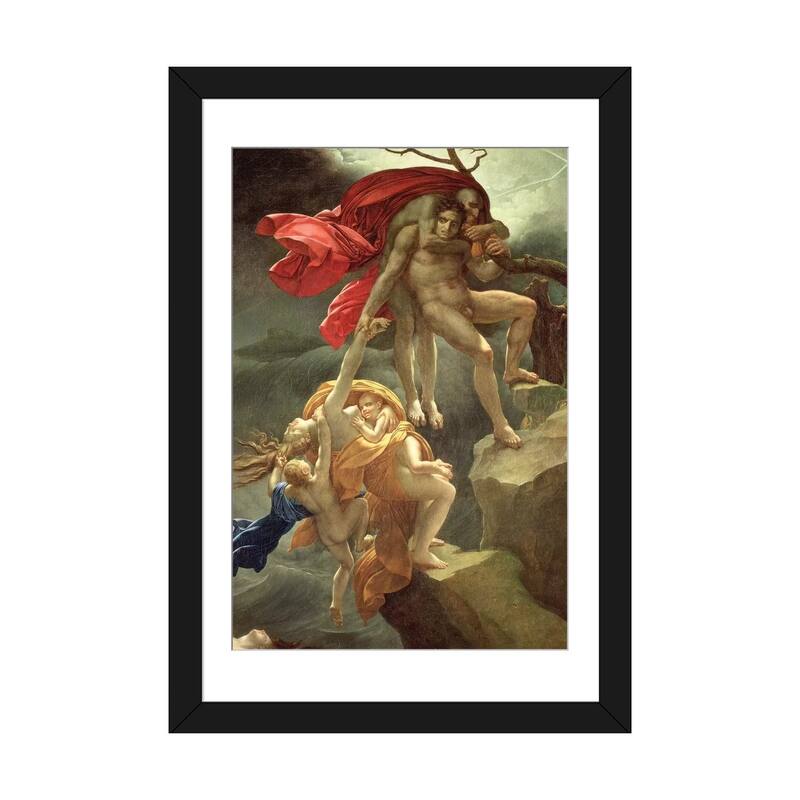 iCanvas "The Flood" by Anne-Louis Girodet de Roucy-Trioson - Black - 32x24x1