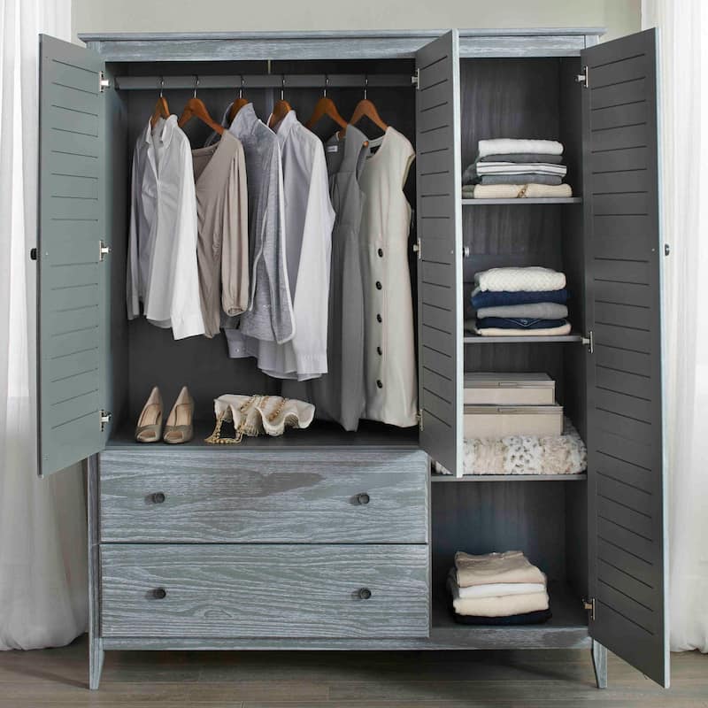 Grain Wood Furniture Greenport Solid Wood 3-door Armoire