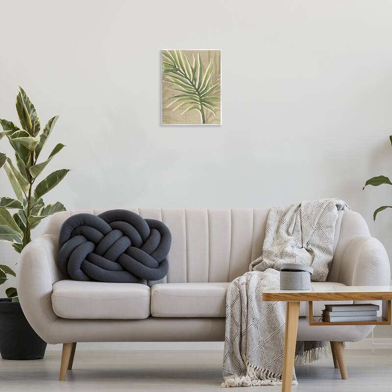 Stupell Natural Curved Palm Leaf Wall Plaque Art Design By June Erica Vess