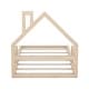 preview thumbnail 9 of 20, Twin Size Wood Floor Bed with House Headboard, Natural Finish