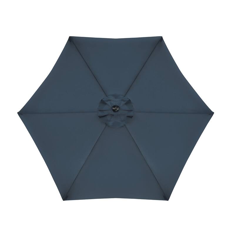 9FT Outdoor Patio Iron LegsTilt-Adjustable Round Tilting Umbrella