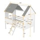 preview thumbnail 11 of 12, Charming Twin House Bed with Windows, Ladder & Safety Features