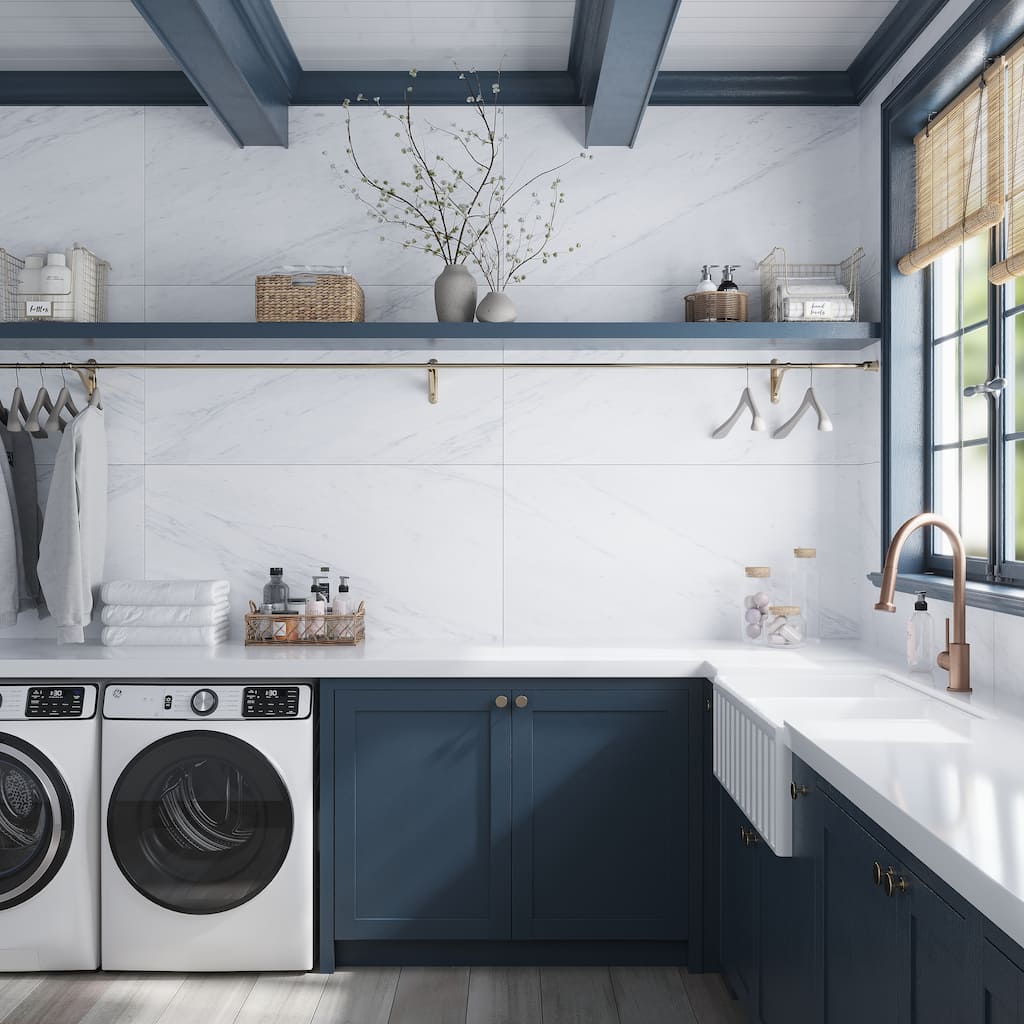 Regalia 24x48 in. Matte Porcelain Marble-look Vein Large Wall and Floor Tile (15.5 sq ft/case, 2-Pack)