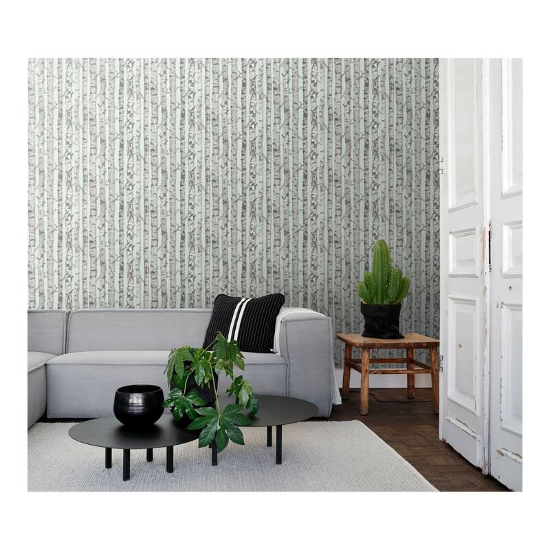 ESTA Home Merman Mint Birch Tree Wallpaper - 20.5 x 396 x 0.025