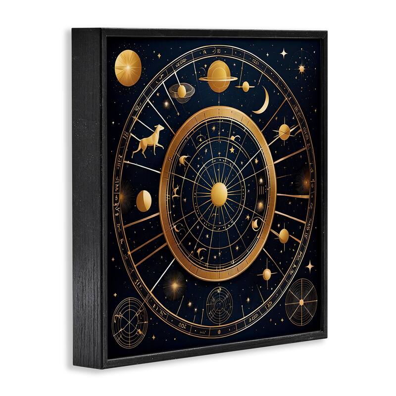 Stupell Astrology Zodiac Birth Chart Framed Giclee Art Design By Tabz Jones