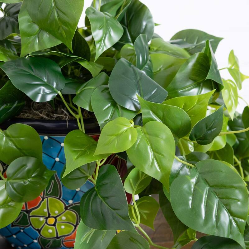 Philodendron Artificial Potted Plant - 42" - Green