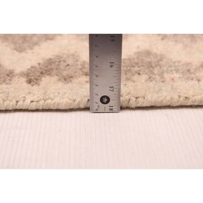 ECARPETGALLERY Hand-knotted Tangier Grey Wool Rug - 5'1 x 8'0