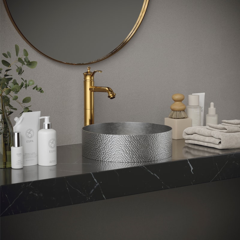 Karran Vineyard KBF472 Single-Handle Single Hole Vessel Bathroom Faucet with Matching Pop-up Drain