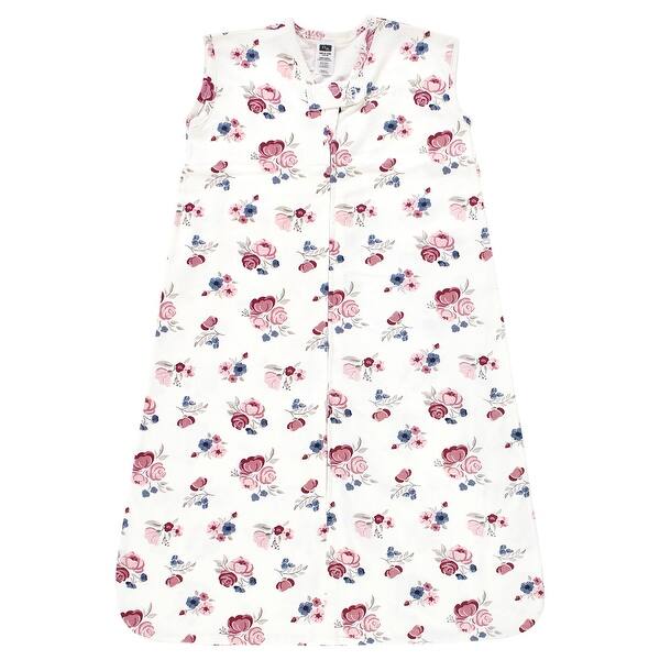 slide 1 of 1, Hudson Baby Infant Girl Cotton Sleeveless Wearable Sleeping Bag, Sack, Blanket, Dusty Rose Floral 0-6 Months - Dusty Rose Floral