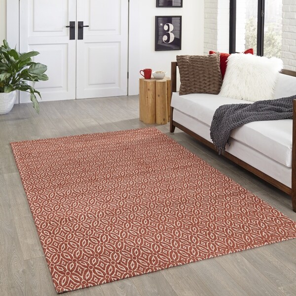 Momeni Bengal Red Jute Flatweave Area Runner Rug - 2'3" x 8' Runner