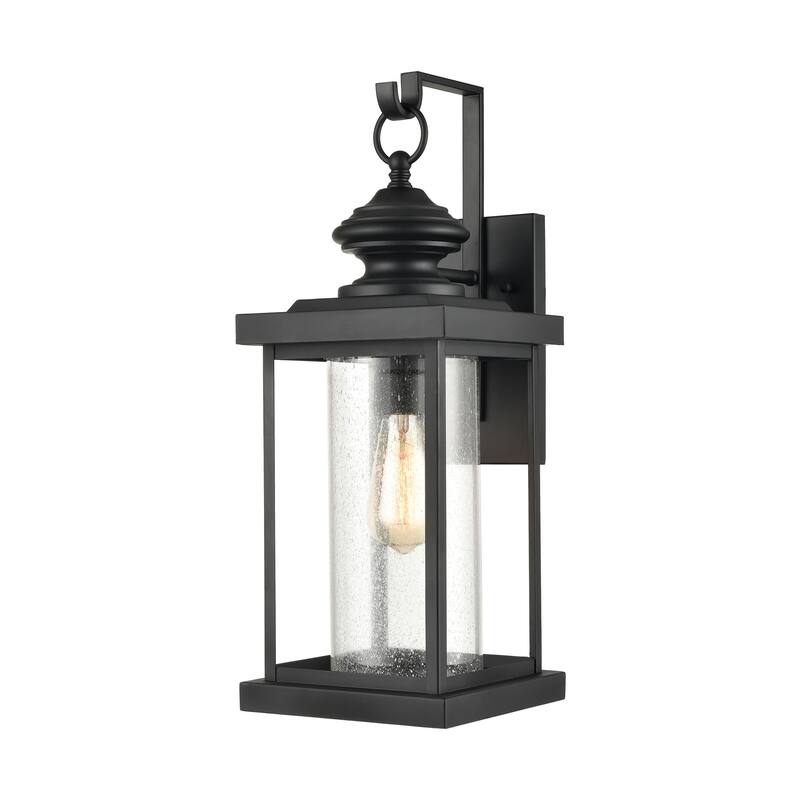 Minersville 17'' High 1-Light Outdoor Sconce - Matte Black - 21 inch Tall - Matte Black