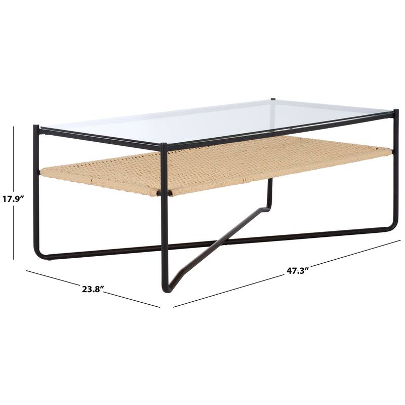 SAFAVIEH Home Omaka 1-Shelf Coffee Table - 47"W x 24"D x 18"H
