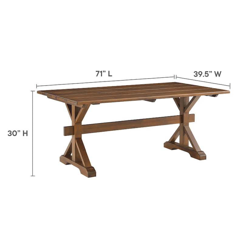 Windchime 71" Wood Dining Table - N/A