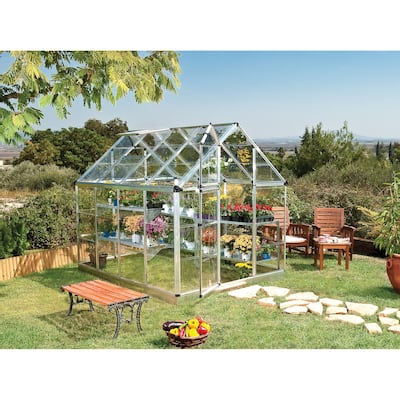 Snap and Grow 6 ft. Silver/Clear DIY Greenhouse Kit