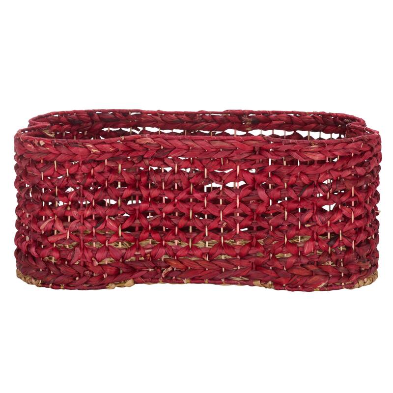 SAFAVIEH Roscoe Dog Bone Storage Basket Set of 2 (Fully Assembled). - 25"W x 17"D x 10"H - Red
