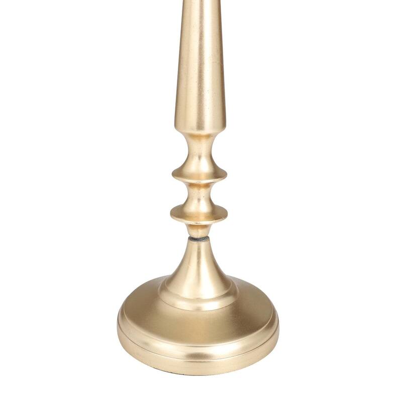 Gold Aluminum Metal Tapered 5 Plate Decorative Candelabra