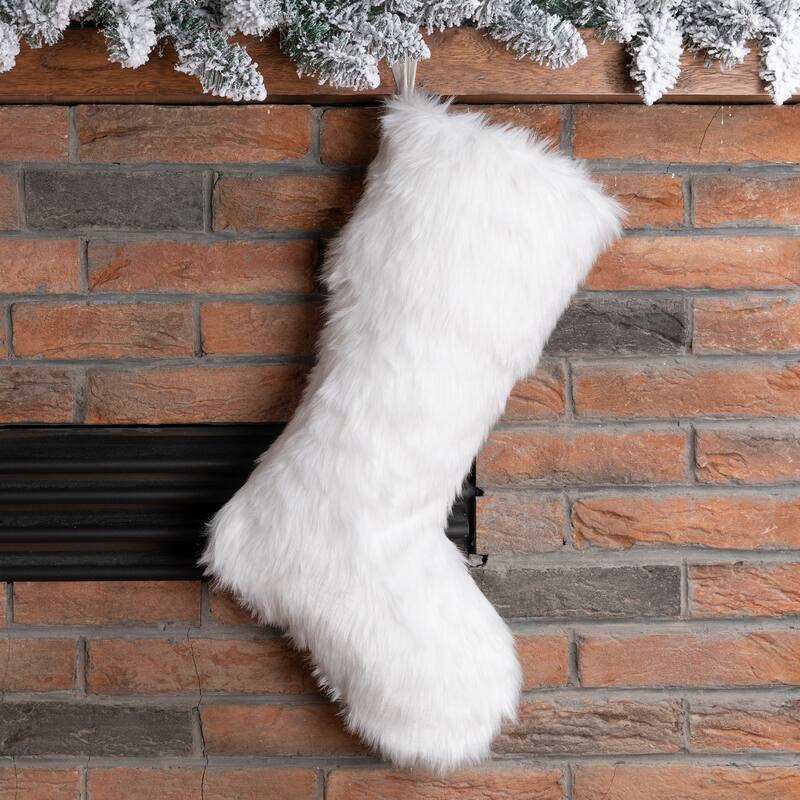 Glitzhome 21"L Plush Christmas Stockings