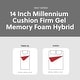 preview thumbnail 8 of 10, Signature Design by Ashley Millennium Cushion Firm Gel Memory Foam Hybrid White Mattress