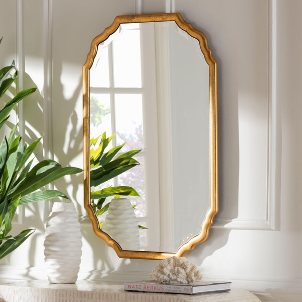 Pacino Antique Goldleaf Accent Wall Mirror - Antique Gold - On