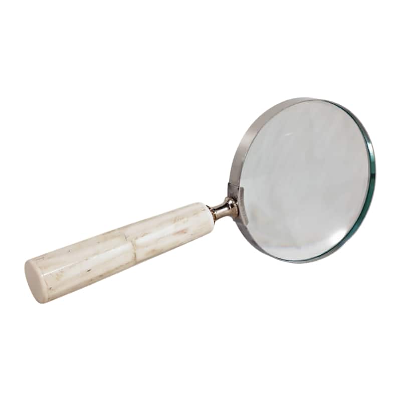 Resin Metal Decorative Object Modern Accent for Home Office - 1" Ivory - 4" x 9" x 1"