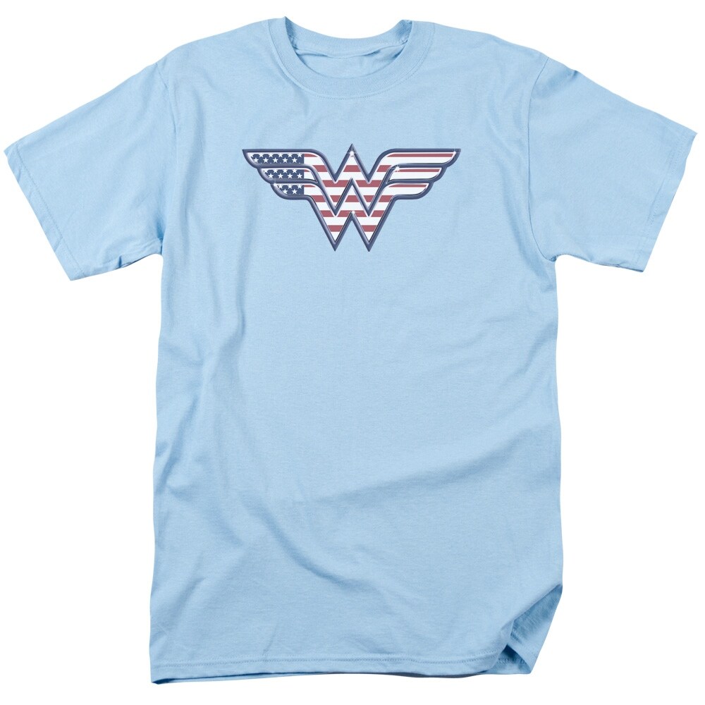 Shop Dc Red White Blue Mens Short Sleeve Shirt Light Blue X