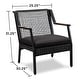 preview thumbnail 6 of 5, Real Flame Calvin Chair (Set of two) Black 25.25”