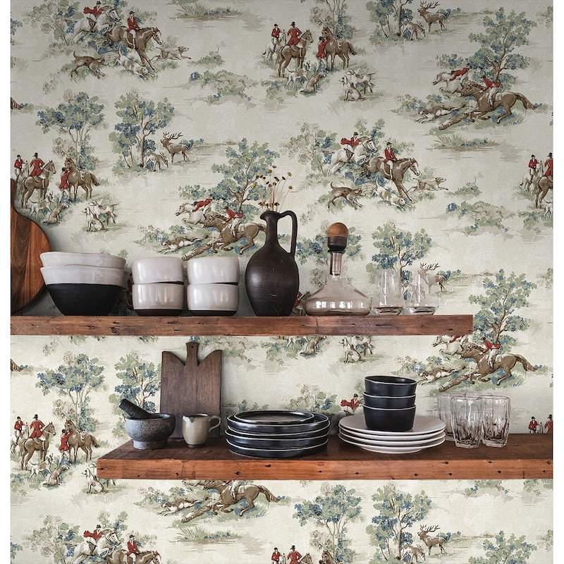 Harry & Grace Horse Race Peel and Stick Wallpaper
