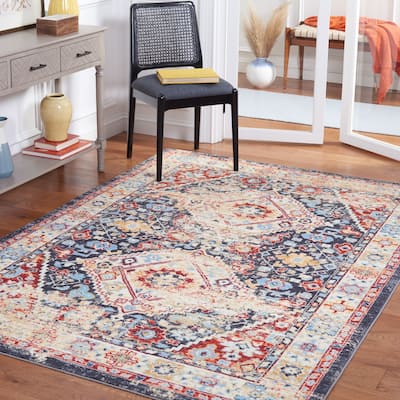 SAFAVIEH Riviera Machine Washable Slip Resistant Vertie Oriental Rug