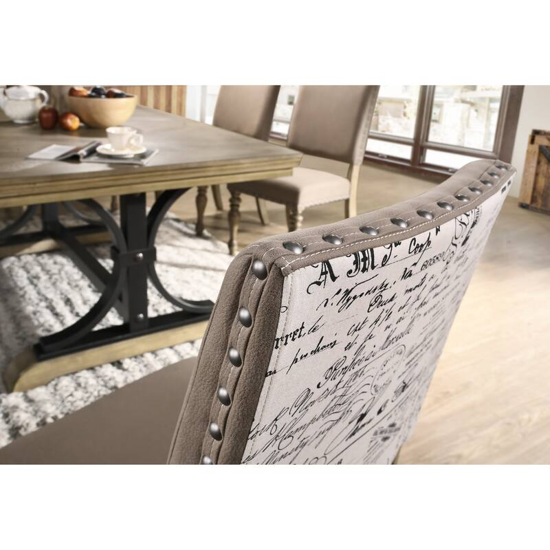 Carbon Loft Lancelot Nailhead 8-piece Driftwood Dining Set