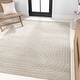 preview thumbnail 11 of 24, JONATHAN Y Anders High-Low Modern Scandinavian Arch Stripe Monotone Ivory Indoor/Outdoor Rug