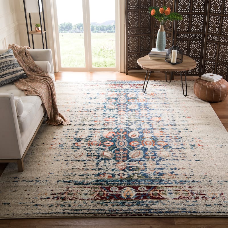 SAFAVIEH Monaco Stojana Boho Rug - 9' x 12' - Ivory/Blue