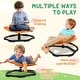 preview thumbnail 6 of 7, Qaba Sensory Spinning Chair, Flower Shaped for Autism, Kids, Toddlers, Training Body Balance & Coordination, Orange